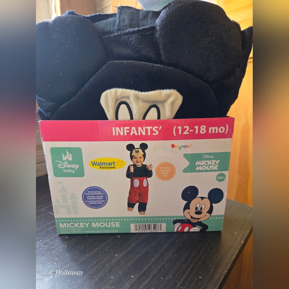 NEW Disguise Disney Baby Mickey Mouse Halloween Costume Infant Size 12-18 Mo.